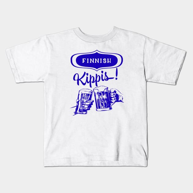 Finnish Kippis! Kids T-Shirt by MessageOnApparel